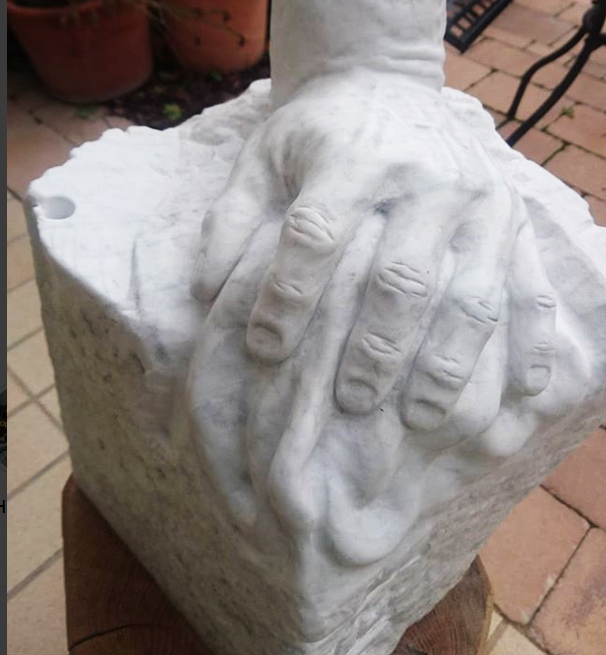 Hand, H 50cm, Carraramarmor